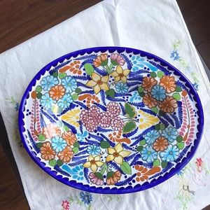 Mexican Pottery Oval Serving Platter